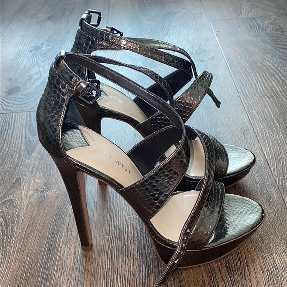 Nine West Shoes - Pewter Nine West high strappy sandals